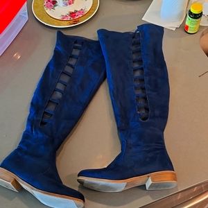 Suede over the knee boots